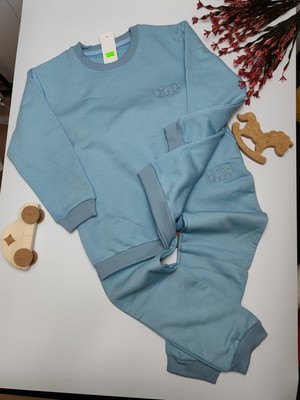 Moda Rüyası Mavi Unisex Çocuk Eşofman Takımı Şardonlu Alt Üst
