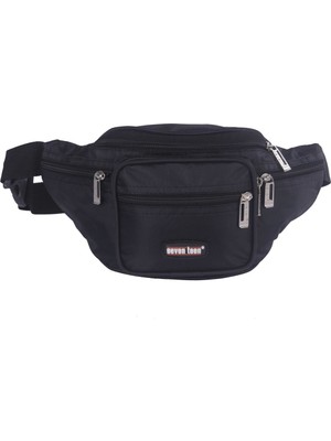 Seventeen Siyah Çok Gözlü Bel Çantası (3432)  - 31cm x 14cm Ebat