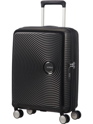 American Tourister Siyah Soundbox - Körüklü 55/20 Kabin Boy Sert Valiz