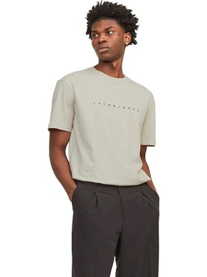 Jack & Jones Jack&jones 12234746 0 Yaka Erkek Tshirt - Bej