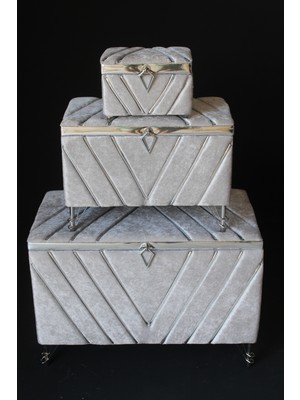 Huzur Çeyiz V Dilimli Model 3'lü Çeyiz Sandığı