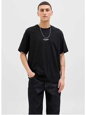 Jack & Jones Jack&jones 12278787 0 Yaka Erkek Tshirt - Siyah