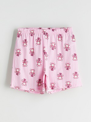 Lc Waikiki Yeni Sezon Beli Lastikli Toy Story Baskılı Kadın Şort Pijama Altı