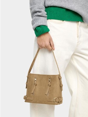 Parfois Kadın Tokalı ve Deri Efektli Bucket Çanta