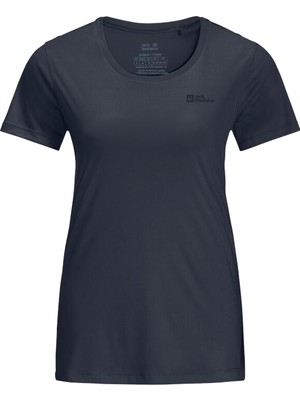 Jack Wolfskin Tech T Kadın Mavi Tişört