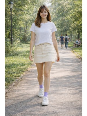 Umel Tekstil Bambu Kadın Soket Çorap Blr Burun Dikişsiz Rahat ve Esnek 3 Çift