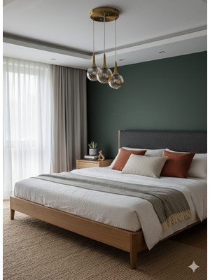 Delf Yapı Sarkıt 3 Lü Camlı Avize Şık Modern Avize