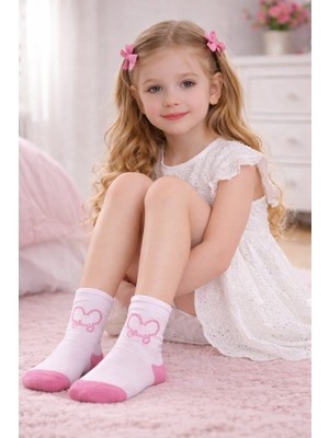 Gigi Giyim Mickey Baskılı Kız Çocuk Soket Çorap