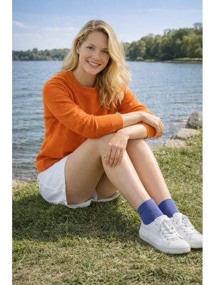 Umel Tekstil Bambu Kadın Soket Çorap Blr Burun Dikişsiz Rahat ve Esnek 3 Çift