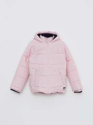 Lc Waikiki Yeni Sezon Kapüşonlu Basic Kız Çocuk Şişme Mont