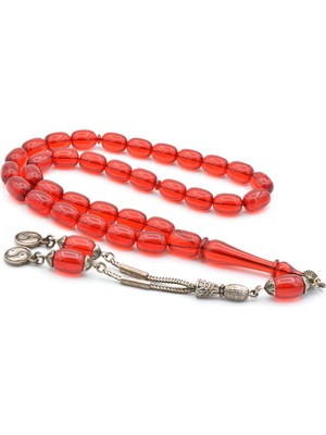 Murty99 0.6 Şeffaf Delim Kapsül Kesim Turuncu Ateş Kehribar Tesbih