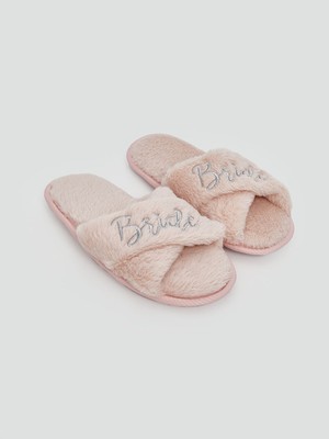 Lc Waikiki Yeni Sezon Barbie Nakışlı Kadın Pelüş Ev Terliği