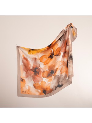 Piramit Coolness Viscon Eşarp | Sulu Boya