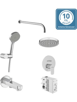 Artema A49331 Shift Ankastre Banyo Seti, Krom