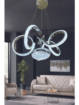 G-Light Kıvrım Eliza Top 3 Renk LED Sarkıt Avize – Modern Tasarım Oturma