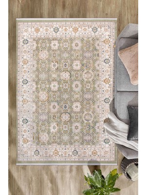 GÜLCEM HOME Vintage, Etnik Desenli Sanatsal Cross Dokuma Salon ve Oturma Odası Halısı