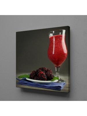 Technopa BÖĞÜRTLEN MİLKSHAKE KANVAS TABLO - 120x120cm