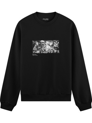 The Lucid Lab Guernica Oversize Sweatshirt - Siyah