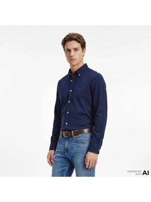 Tommy Hilfiger MW0MW41690 Knit Pique Featherweight Erkek Gömlek