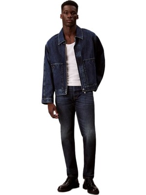 Calvin Klein LV04RD914 Slim Taper Dark Crescent Thermo Erkek Denim Pantolon