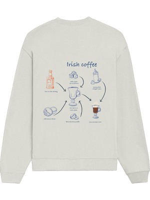 The Lucid Lab Irish Coffee Oversize Sweatshirt - Beyaz