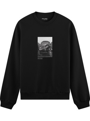 The Lucid Lab John Lennon Hamburg 1985 Oversize Sweatshirt - Siyah