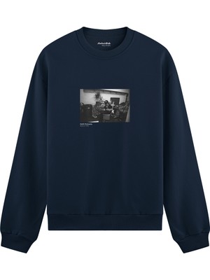 The Lucid Lab Keith Richards Boston 1975 Oversize Sweatshirt - Lacivert