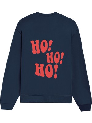 The Lucid Lab Ho Ho Ho Oversize Sweatshirt - Lacivert