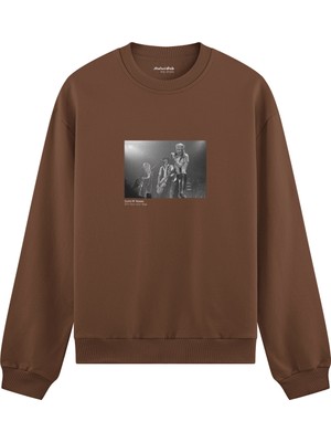 The Lucid Lab Guns N’ Roses Ritz New York 1988 Oversize Sweatshirt - Kahverengi