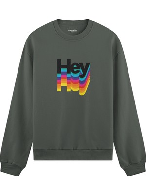 The Lucid Lab Hey Oversize Sweatshirt - Antrasit