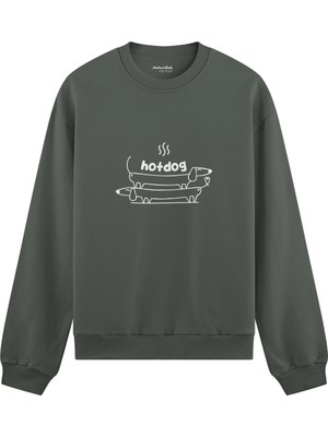 The Lucid Lab Hotdog Oversize Sweatshirt - Antrasit