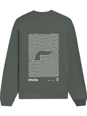 The Lucid Lab Imola Circuit Artwork Oversize Sweatshirt - Antrasit