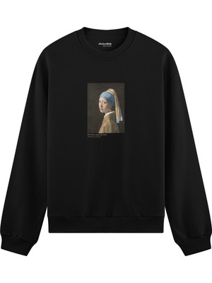 The Lucid Lab Inci Küpeli Kız Oversize Sweatshirt - Siyah