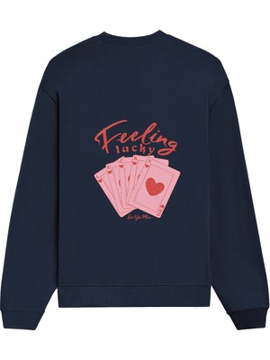 The Lucid Lab Feeling Lucky Oversize Sweatshirt - Lacivert