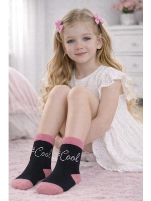 Gigi Giyim Yazı Detaylı Kız Çocuk Soket Çorap