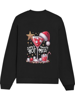 The Lucid Lab Hot Mess Oversize Sweatshirt - Siyah