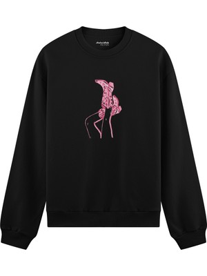The Lucid Lab Hot Steps Oversize Sweatshirt - Siyah