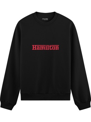 The Lucid Lab Hamilton / Ferrari Oversize Sweatshirt - Siyah