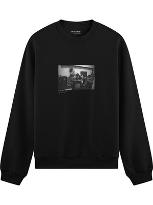The Lucid Lab Keith Richards Boston 1975 Oversize Sweatshirt - Siyah