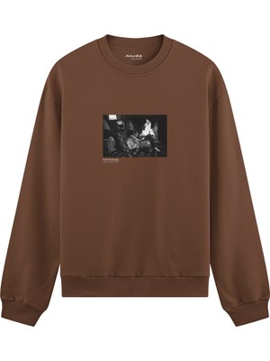 The Lucid Lab Keith Richards Connecticut 1977 Oversize Sweatshirt - Kahverengi