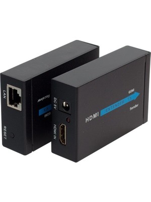 kzy mobilyal Powermaster 60 Metre HDMI To Cat5-Cat6 Uzatıcı  Görüntü Aktarma Dayanıklı Tasarım ve Yüksek Hız Desteği