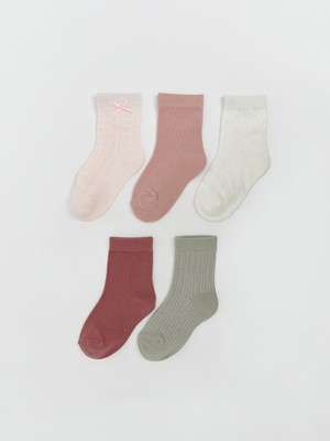 Lc Waikiki Yeni Sezon Desenli Kız Bebek Soket Çorap 5'li