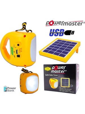 Powermaster Şarjlı Solar Aydınlatma Seti Tek Panelli