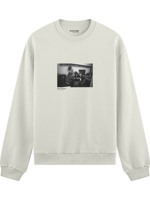The Lucid Lab Keith Richards Boston 1975 Oversize Sweatshirt - Beyaz
