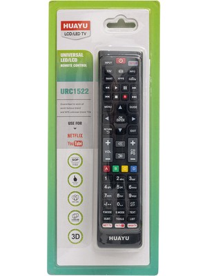Weko Huayu URC1522 Netflix-Youtube-Amazon Tuşlu Universal Led-Lcd Tv Kumanda