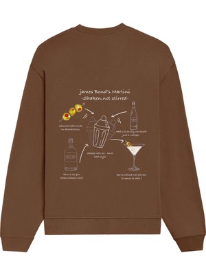 The Lucid Lab James Bond's Martini Oversize Sweatshirt - Kahverengi