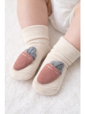 Greenmoon Figürlü Bebek Çorap %100 Pamuk Kaydırmaz Taban