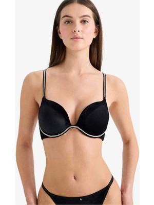 DeFacto Kadife Kaplı Full Push Up Balenli Tişört Bra G0997AX25WN