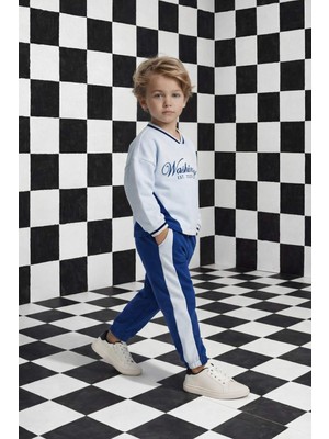 DeFacto 2'li Takım Baskılı Sweatshirt Eşofman Altı Erkek Bebek G6132A526SP