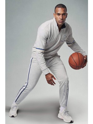 DeFacto NBA Los Angeles Lakers Standart Fit Skuba Dalgıç Kumaş Jogger F6978AX26SP